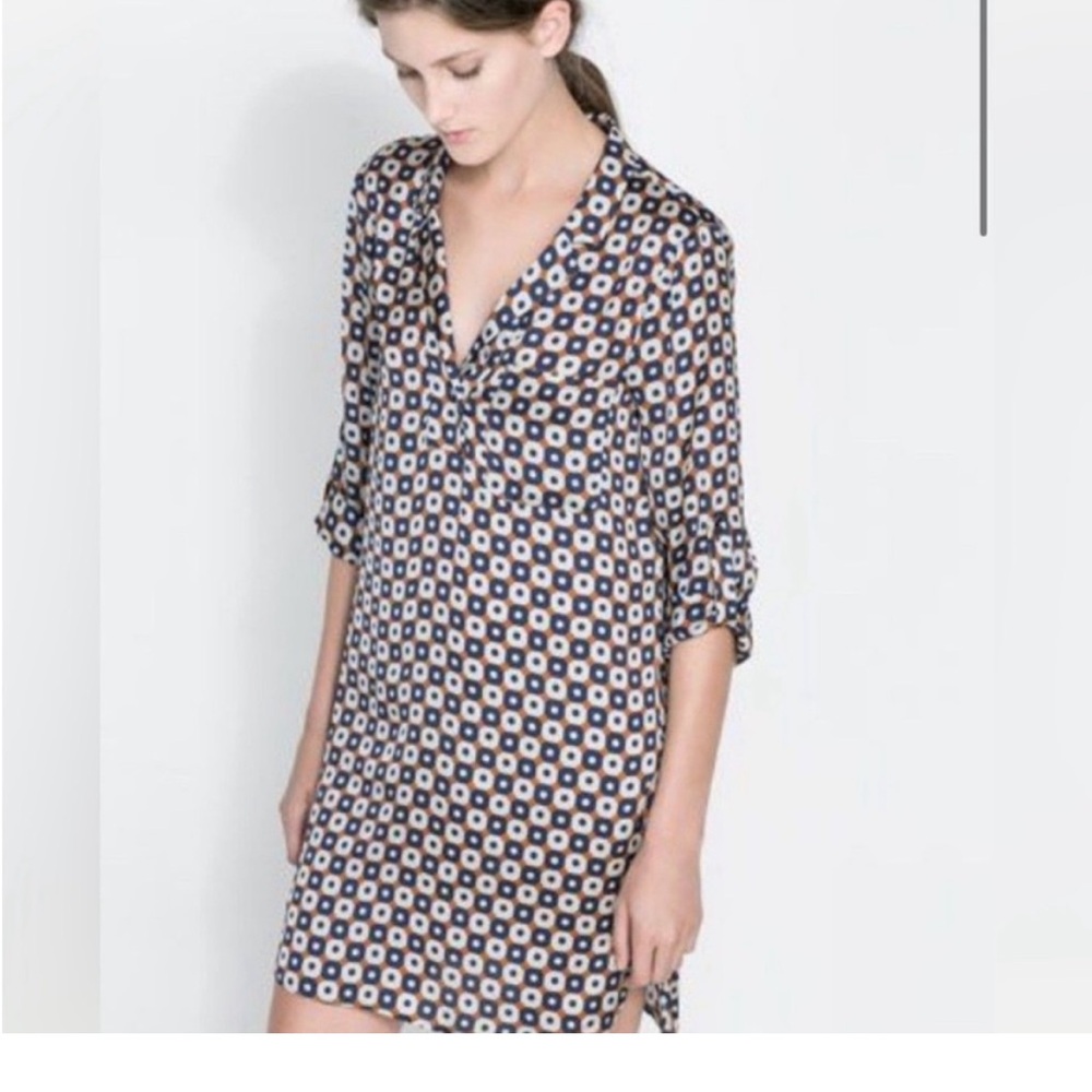 Zara basics mod style shirt dress